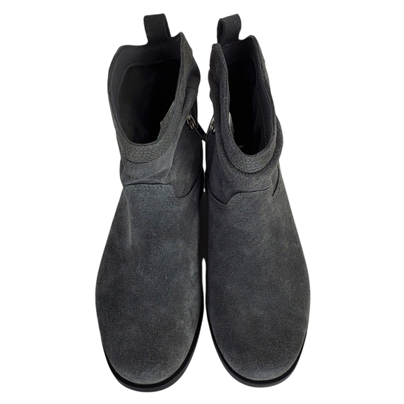 New koolaburra ugg lorelei suede ankle bootie stone gray zip up western cowgirl - Picture 10 of 15